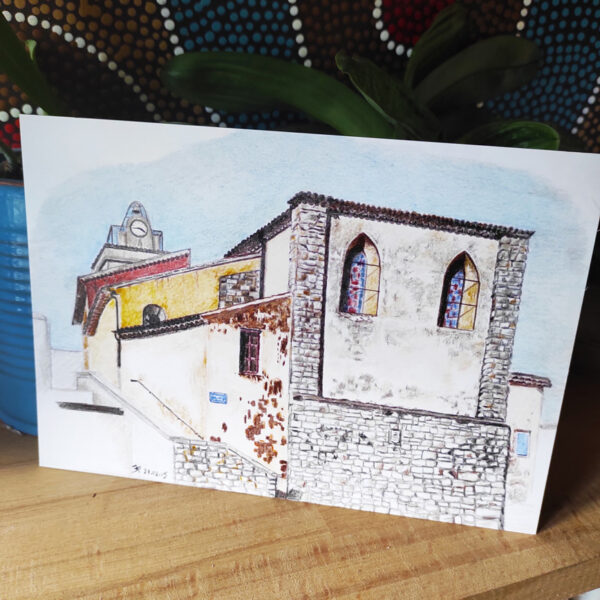 Carte reproduction d'un tableau :"Village de bras 3"