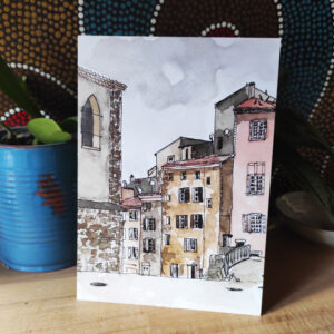 Carte reproduction d'un tableau :"Village de bras 2"