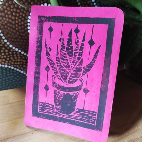 Carnet a6 Junk journal motif plante rose