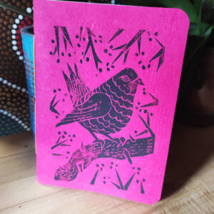 1673793761740 Carnet a6 Junk journal motif oiseau rose