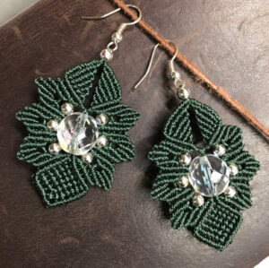 Boucles d'oreilles perles givrées