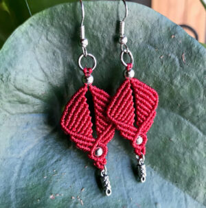 Boucles d'oreilles délicates rouges