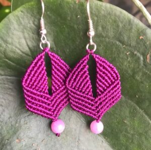 Boucles d'oreilles Graphiques roses