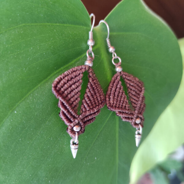 delicates marron Boucles d'oreilles délicates marron