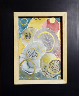 Nebuleuses1 Aquarelle "Nébuleuses 1" encadrée